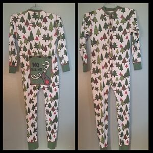 No Peeking Lazy One Christmas PJ's Long John Style Small Cotton